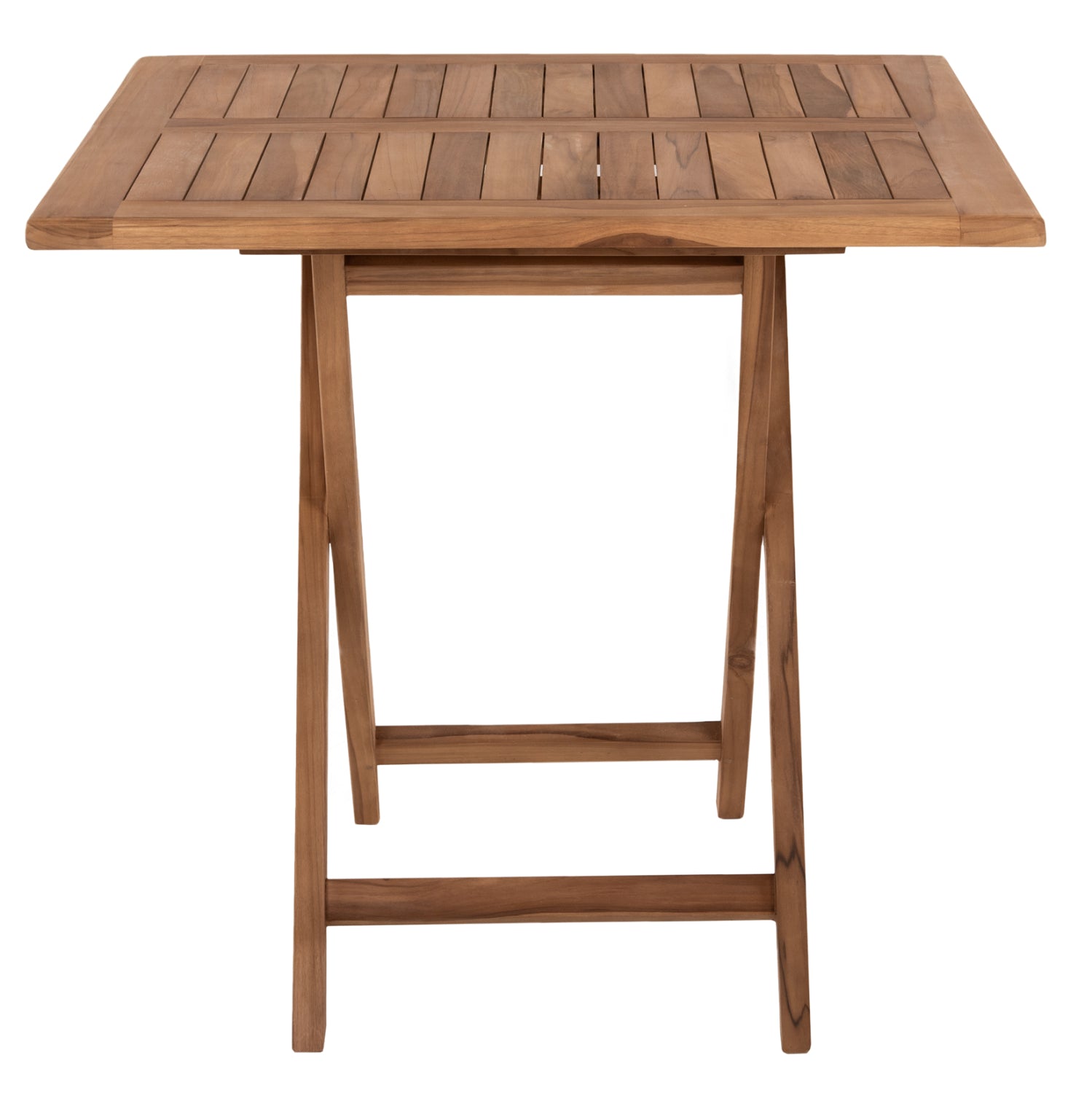 ΤΡΑΠΕΖΙ ΤΕΤΡΑΓΩΝΟ KENDALL ΠΤΥΣΣΟΜΕΝΟ HM9544 TEAK ΣΕ ΦΥΣΙΚΟ ΧΡΩΜΑ 80x80x75Yεκ. - Pakobazaar