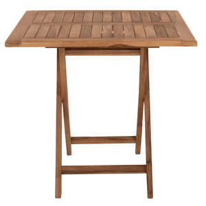ΤΡΑΠΕΖΙ ΤΕΤΡΑΓΩΝΟ KENDALL ΠΤΥΣΣΟΜΕΝΟ HM9544 TEAK ΣΕ ΦΥΣΙΚΟ ΧΡΩΜΑ 80x80x75Yεκ. - Pakobazaar