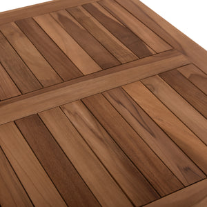 ΤΡΑΠΕΖΙ ΤΕΤΡΑΓΩΝΟ KENDALL ΠΤΥΣΣΟΜΕΝΟ HM9544 TEAK ΣΕ ΦΥΣΙΚΟ ΧΡΩΜΑ 80x80x75Yεκ. - Pakobazaar