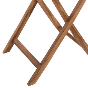 ΤΡΑΠΕΖΙ ΤΕΤΡΑΓΩΝΟ KENDALL ΠΤΥΣΣΟΜΕΝΟ HM9544 TEAK ΣΕ ΦΥΣΙΚΟ ΧΡΩΜΑ 80x80x75Yεκ. - Pakobazaar