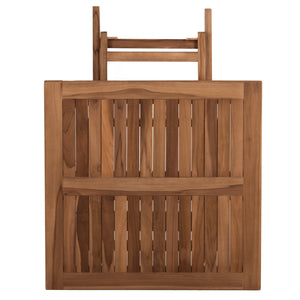 ΤΡΑΠΕΖΙ ΤΕΤΡΑΓΩΝΟ KENDALL ΠΤΥΣΣΟΜΕΝΟ HM9544 TEAK ΣΕ ΦΥΣΙΚΟ ΧΡΩΜΑ 80x80x75Yεκ. - Pakobazaar