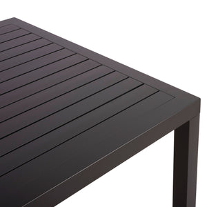 ΤΡΑΠΕΖΙ ΤΡΑΠΕΖΑΡΙΑΣ ΑΛΟΥΜΙΝΙΟΥ SAHIRA HM5571.02 ΑΝΘΡΑΚΙ 140Χ80X75,5Υεκ. - Pakobazaar