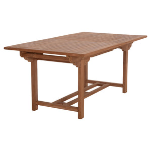 TΡΑΠΕΖΙ ΤΡΑΠΕΖΑΡΙΑΣ ΑΝΟΙΓΟΜΕΝΟ CRANDER HM6376 ΞΥΛΟ TEAK ΣΕ ΦΥΣΙΚΟ 180-240x100x76Υεκ - Pakobazaar