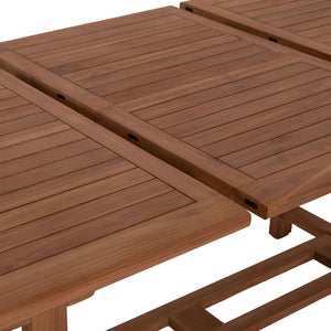 TΡΑΠΕΖΙ ΤΡΑΠΕΖΑΡΙΑΣ ΑΝΟΙΓΟΜΕΝΟ CRANDER HM6376 ΞΥΛΟ TEAK ΣΕ ΦΥΣΙΚΟ 180-240x100x76Υεκ - Pakobazaar