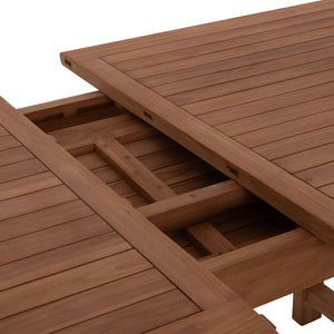 TΡΑΠΕΖΙ ΤΡΑΠΕΖΑΡΙΑΣ ΑΝΟΙΓΟΜΕΝΟ CRANDER HM6376 ΞΥΛΟ TEAK ΣΕ ΦΥΣΙΚΟ 180-240x100x76Υεκ - Pakobazaar