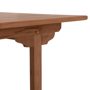 TΡΑΠΕΖΙ ΤΡΑΠΕΖΑΡΙΑΣ ΑΝΟΙΓΟΜΕΝΟ CRANDER HM6376 ΞΥΛΟ TEAK ΣΕ ΦΥΣΙΚΟ 180-240x100x76Υεκ - Pakobazaar