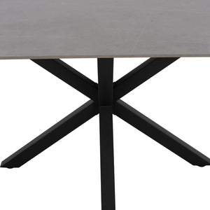 ΤΡΑΠΕΖΙ ΤΡΑΠΕΖΑΡΙΑΣ SYNTEC HM9308.03 SINTERED STONE ΓΚΡΙ ΜΕΤΑΛΛΙΚΑ ΠΟΔΙΑ 160x90x75Υεκ. - Pakobazaar