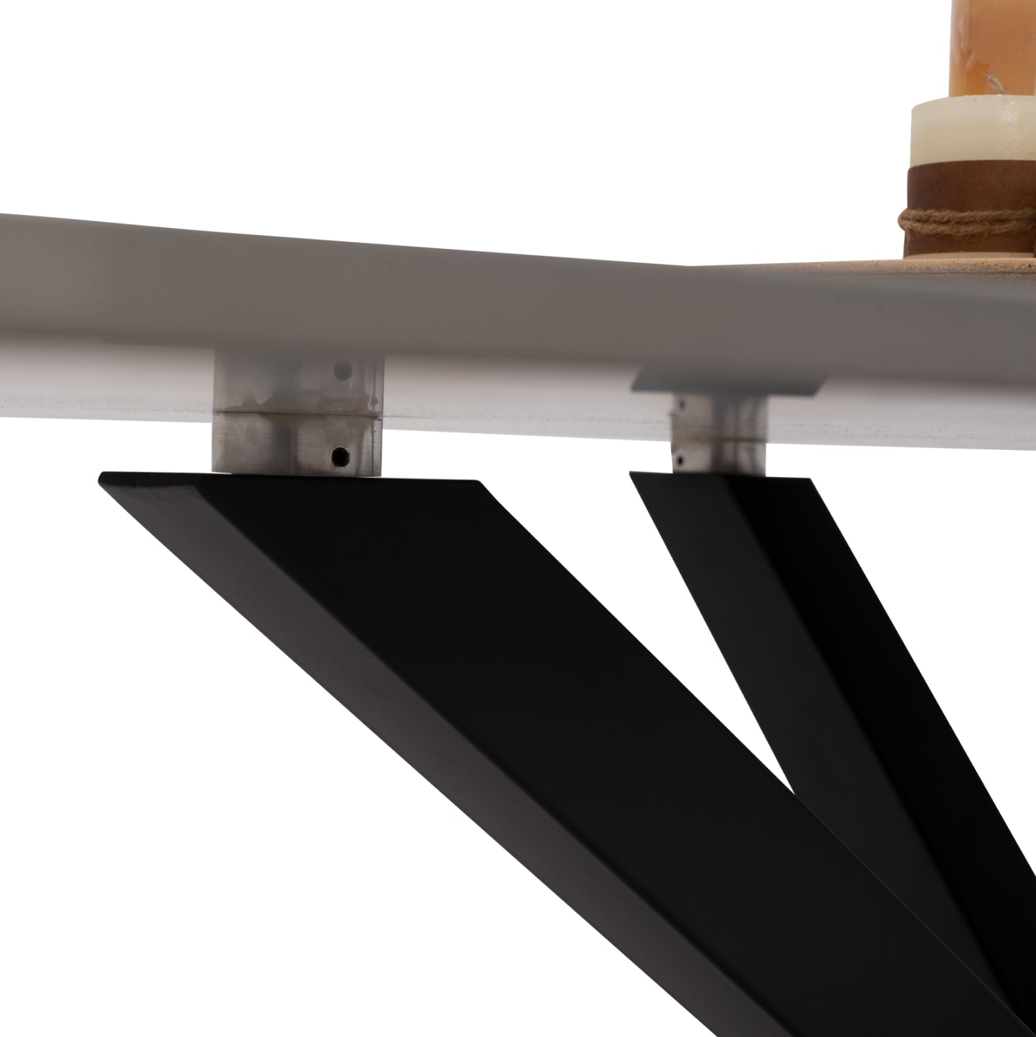 ΤΡΑΠΕΖΙ ΤΡΑΠΕΖΑΡΙΑΣ SYNTEC HM9308.03 SINTERED STONE ΓΚΡΙ ΜΕΤΑΛΛΙΚΑ ΠΟΔΙΑ 160x90x75Υεκ. - Pakobazaar