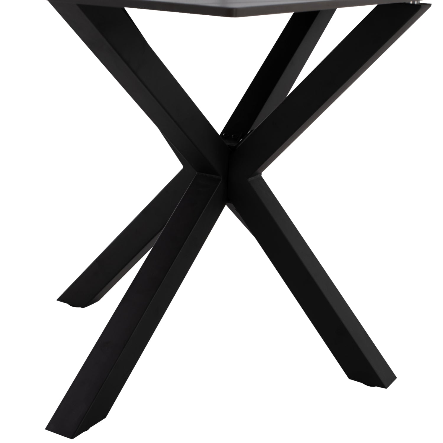 ΤΡΑΠΕΖΙ ΤΡΑΠΕΖΑΡΙΑΣ SYNTEC HM9308.01 SINTERED STONE ΜΑΥΡΟ ΜΕΤΑΛΛΙΚΑ ΠΟΔΙΑ 160x90x75Y εκ. - Pakobazaar
