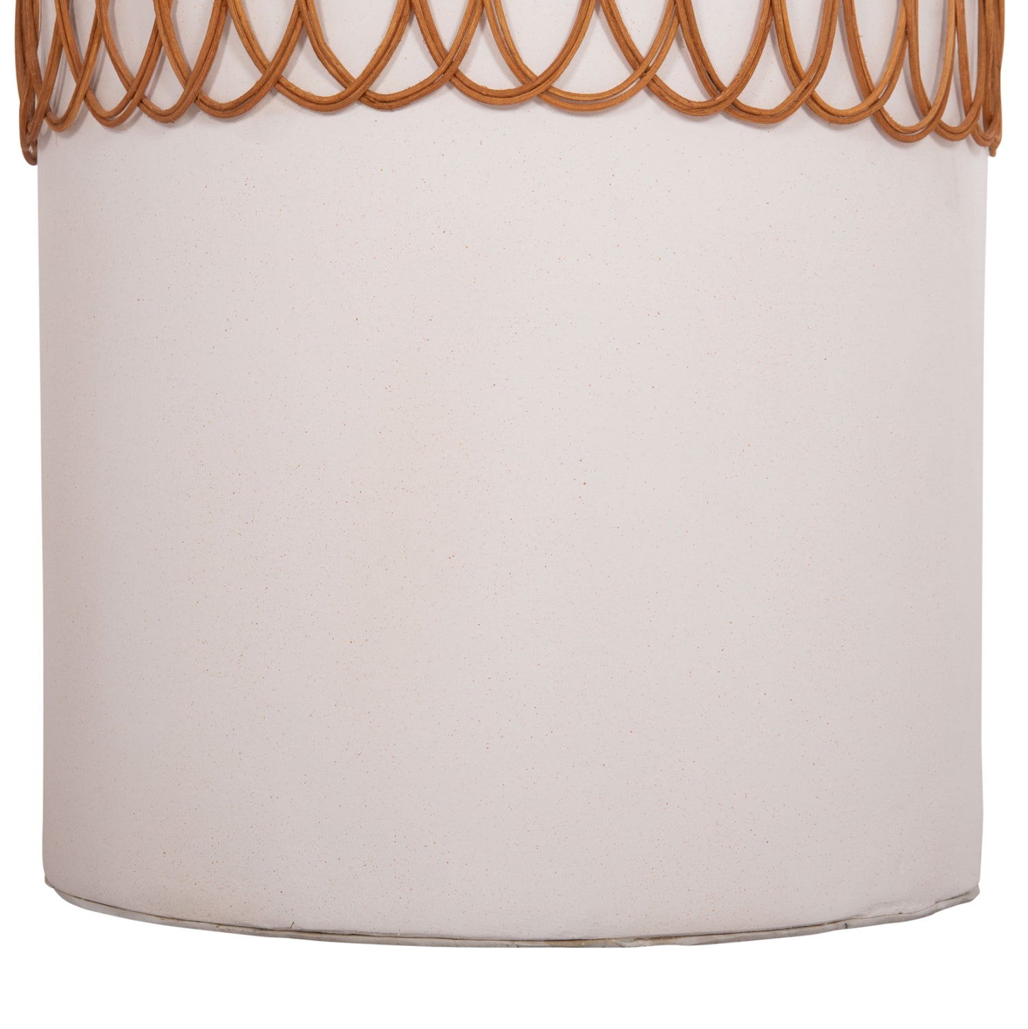 ΒΟΗΘΗΤΙΚΟ ΤΡΑΠΕΖΙ PRILEP HM18159.02 FIBER CEMENT ΛΕΥΚΟ & RATTAN--Φ60x76,5Υεκ - Pakobazaar