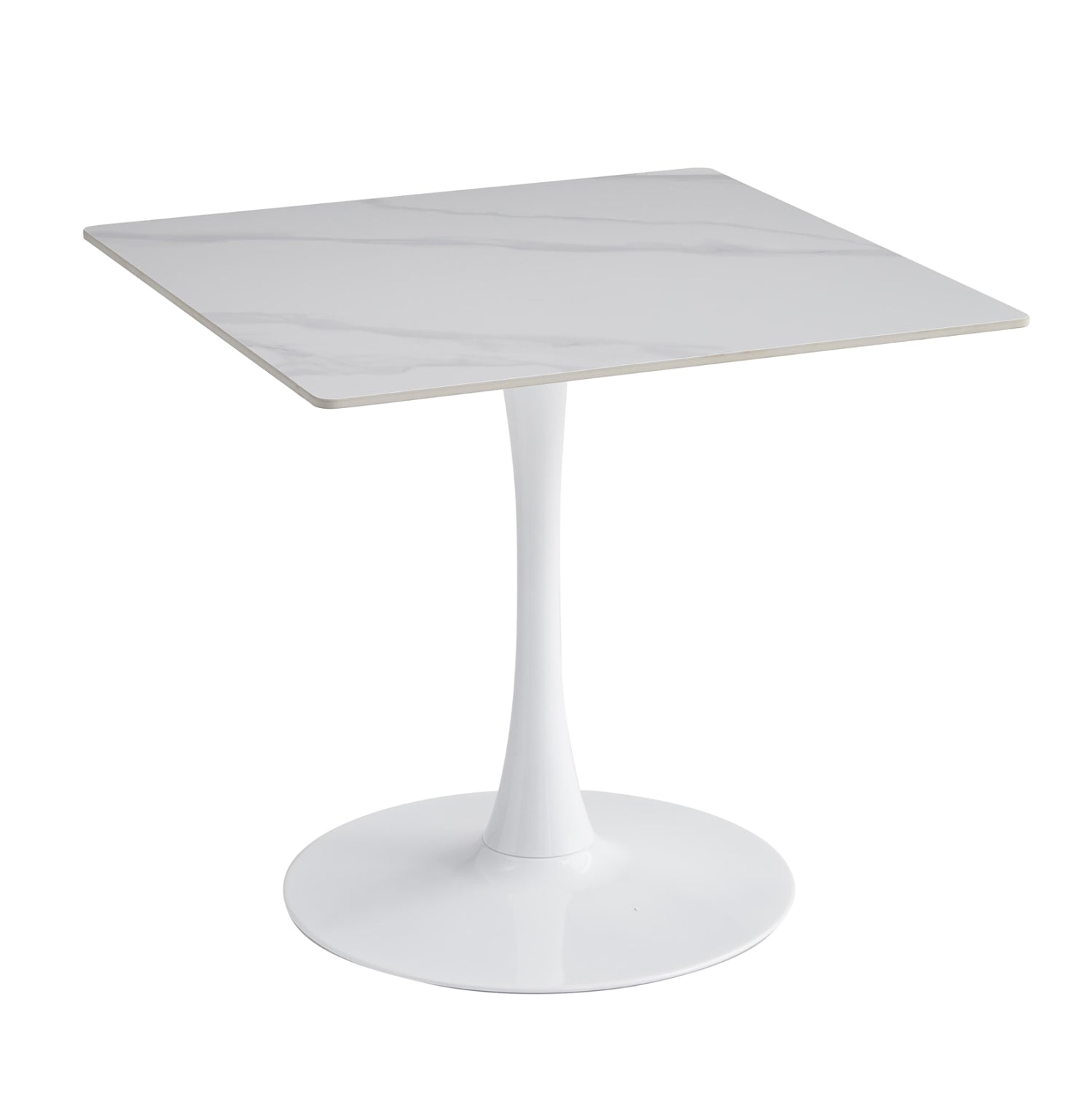 ΤΡΑΠΕΖΙ ΤΡΑΠΕΖΑΡΙΑΣ TETRAN HM18315.01 ΒΑΣΗ ΛΕΥΚΗ--SINTERED STONE SNOW WHITE 80x80x73Υεκ - Pakobazaar