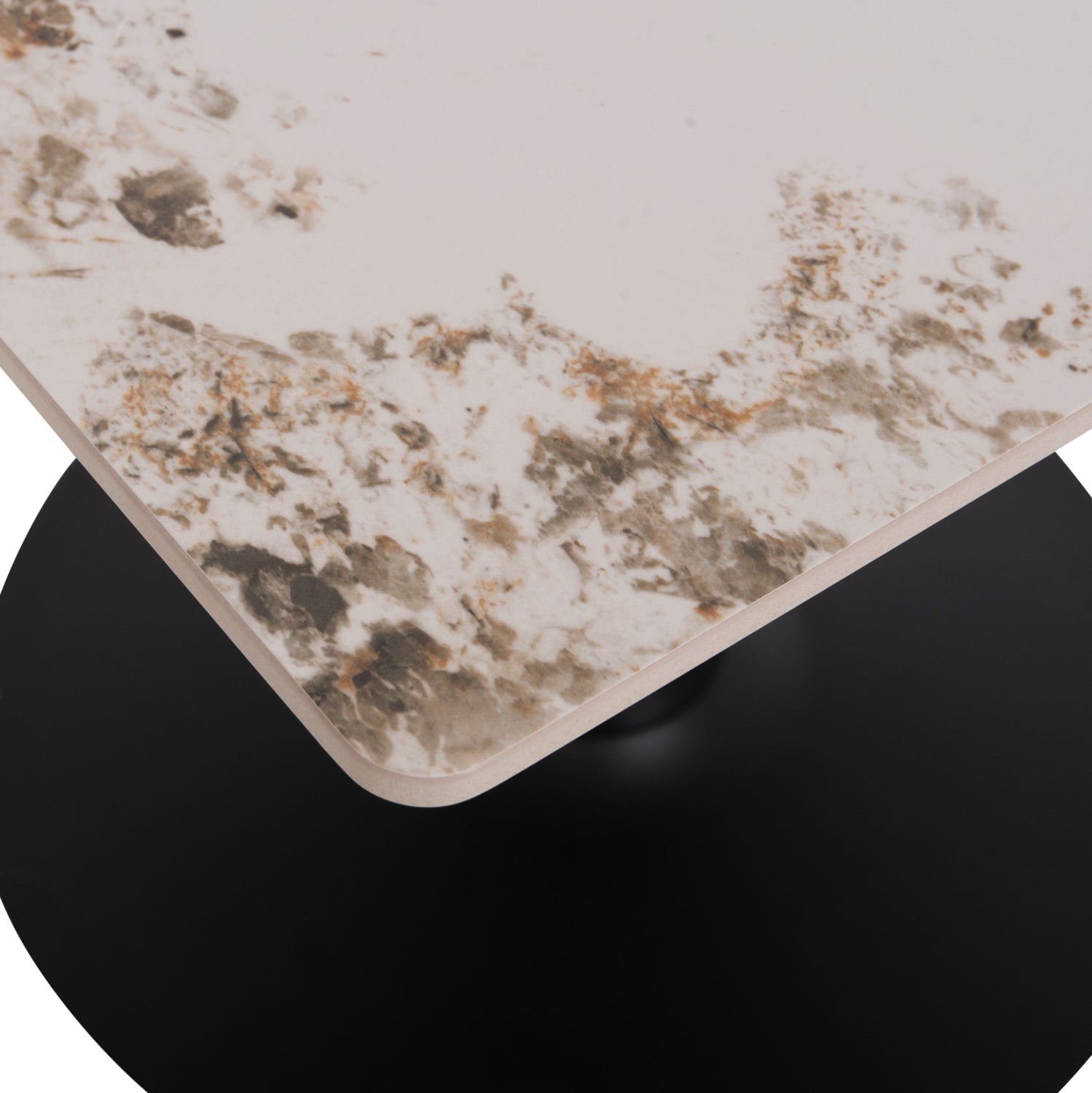 ΤΡΑΠΕΖΙ ΤΡΑΠΕΖΑΡΙΑΣ TETRAN HM18315.02 ΒΑΣΗ ΜΑΥΡΗ--SINTERED STONE PANDORA 80x80x73Υεκ - Pakobazaar