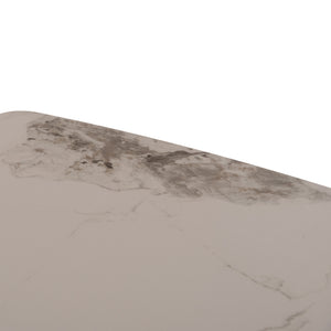 ΤΡΑΠΕΖΙ ΤΡΑΠΕΖΑΡΙΑΣ MINAO HM18418 MDF ΠΟΔΙΑ ΣΕ ΣΚΟΥΡΟ ΓΚΡΙ--ΚΕΡΑΜΙΚΟ TOP 160x90x75Υεκ