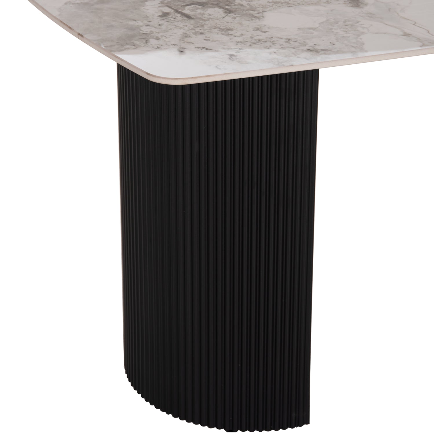 ΤΡΑΠΕΖΙ ΤΡΑΠΕΖΑΡΙΑΣ MINAO HM18418 MDF ΠΟΔΙΑ ΣΕ ΣΚΟΥΡΟ ΓΚΡΙ--ΚΕΡΑΜΙΚΟ TOP 160x90x75Υεκ