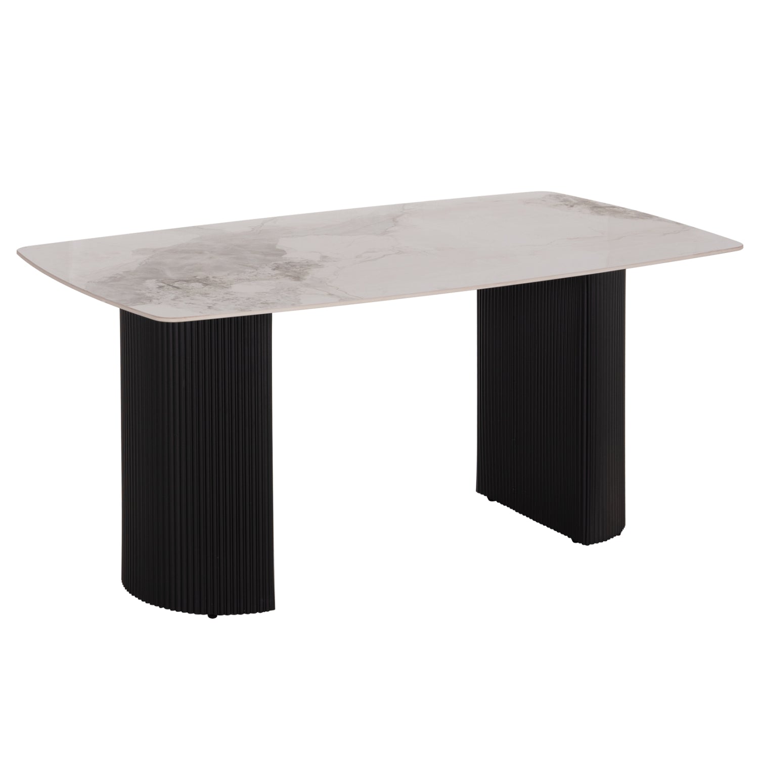 ΤΡΑΠΕΖΙ ΤΡΑΠΕΖΑΡΙΑΣ MINAO HM18418 MDF ΠΟΔΙΑ ΣΕ ΣΚΟΥΡΟ ΓΚΡΙ--ΚΕΡΑΜΙΚΟ TOP 160x90x75Υεκ