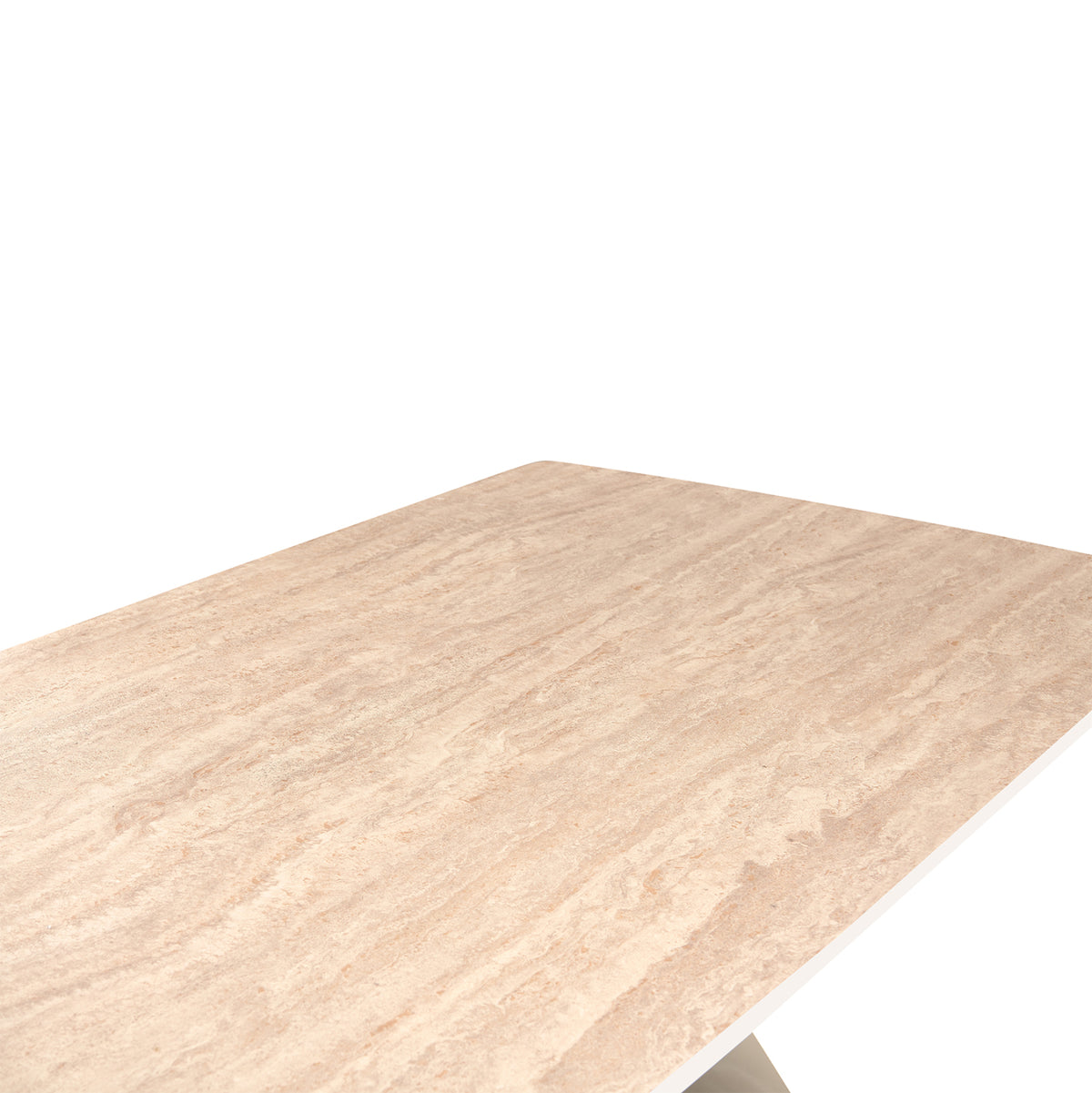 ΤΡΑΠΕΖΙ ΤΡΑΠΕΖΑΡΙΑΣ CATAN HM18464.04 SINTERED STONE TOP IN TRAVERTINE 200x100x75Υεκ