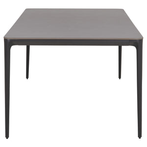 ΤΡΑΠΕΖΙ ΤΡΑΠΕΖΑΡΙΑΣ STAD HM6558.01 ΓΚΡΙ ΑΛΟΥΜΙΝΙΟ & SINTERED STONE TOP 220x100x74Υεκ - Pakobazaar