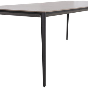 ΤΡΑΠΕΖΙ ΤΡΑΠΕΖΑΡΙΑΣ STAD HM6558.01 ΓΚΡΙ ΑΛΟΥΜΙΝΙΟ & SINTERED STONE TOP 220x100x74Υεκ - Pakobazaar
