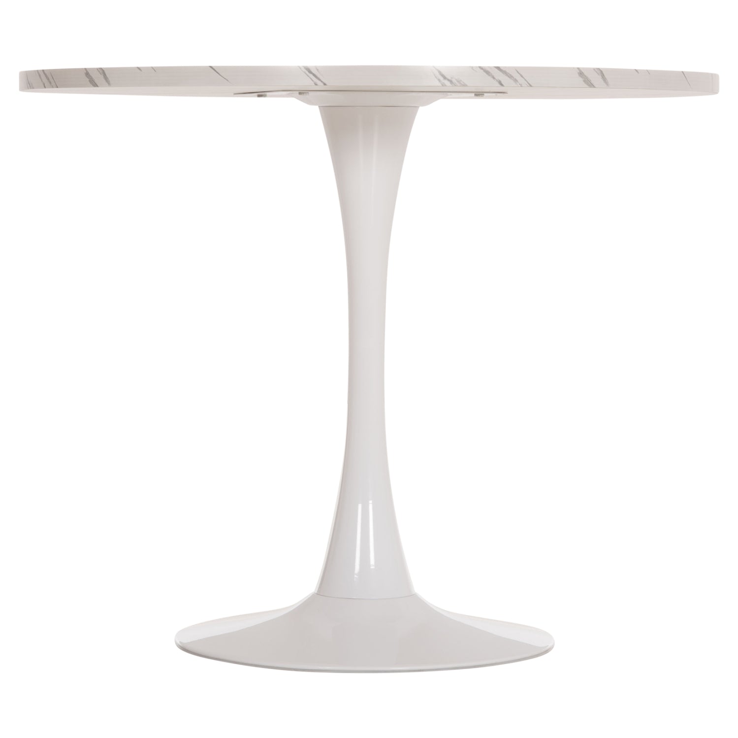 ΤΡΑΠΕΖΙ ΤΡΑΠΕΖΑΡΙΑΣ ROLLO HM9421.11 ΣΤΡΟΓΓΥΛΟ WHITE MARBLE Φ90x74Υεκ. - Pakobazaar