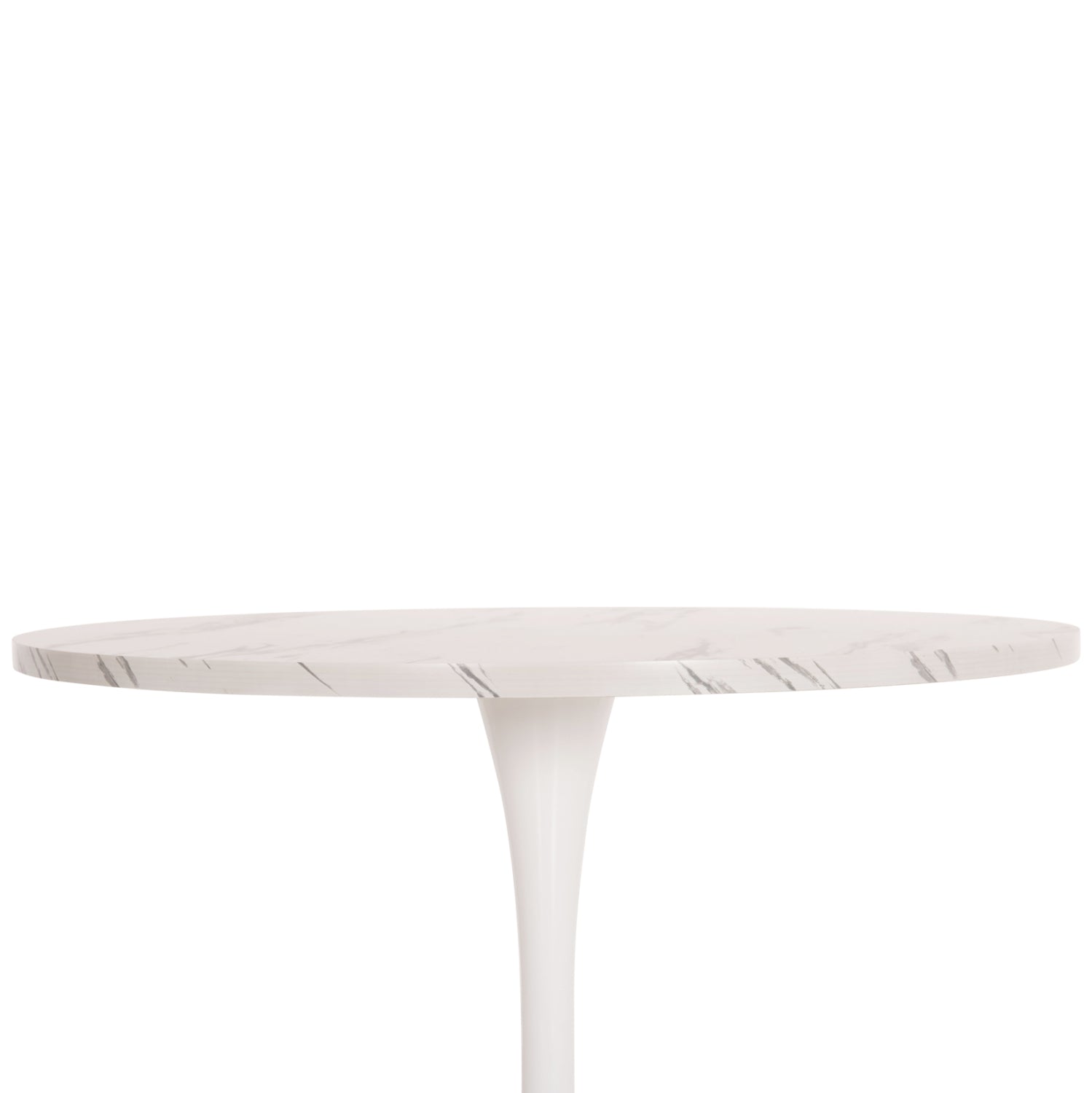 ΤΡΑΠΕΖΙ ΤΡΑΠΕΖΑΡΙΑΣ ROLLO HM9421.11 ΣΤΡΟΓΓΥΛΟ WHITE MARBLE Φ90x74Υεκ. - Pakobazaar