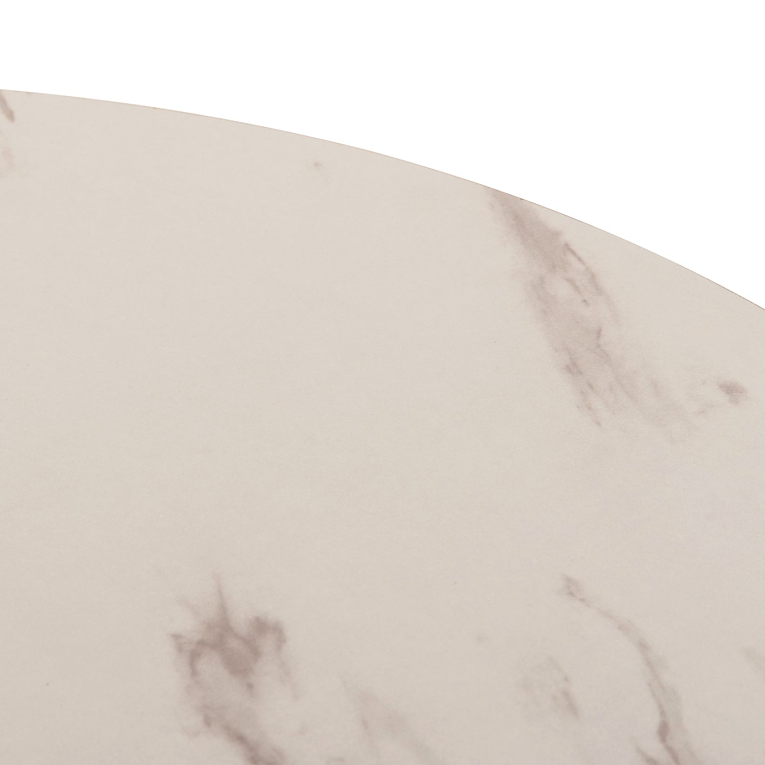 ΤΡΑΠΕΖΙ ΤΡΑΠΕΖΑΡΙΑΣ ROLLO HM9421.11 ΣΤΡΟΓΓΥΛΟ WHITE MARBLE Φ90x74Υεκ. - Pakobazaar