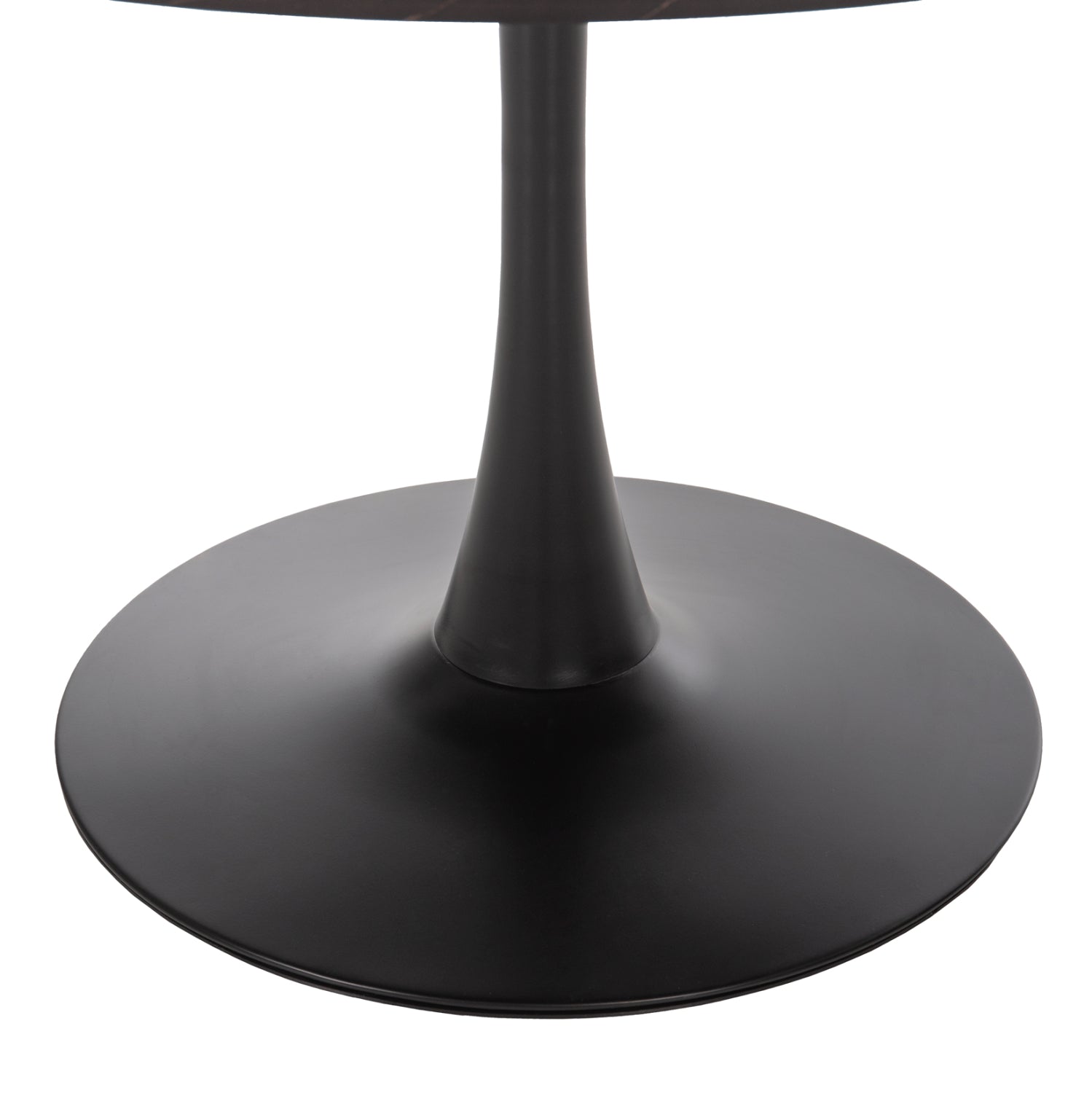 ΤΡΑΠΕΖΙ ΤΡΑΠΕΖΑΡΙΑΣ ROLLO HM9421.12 ΣΤΡΟΓΓΥΛΟ BLACK MARBLE Φ90x74Υεκ. - Pakobazaar