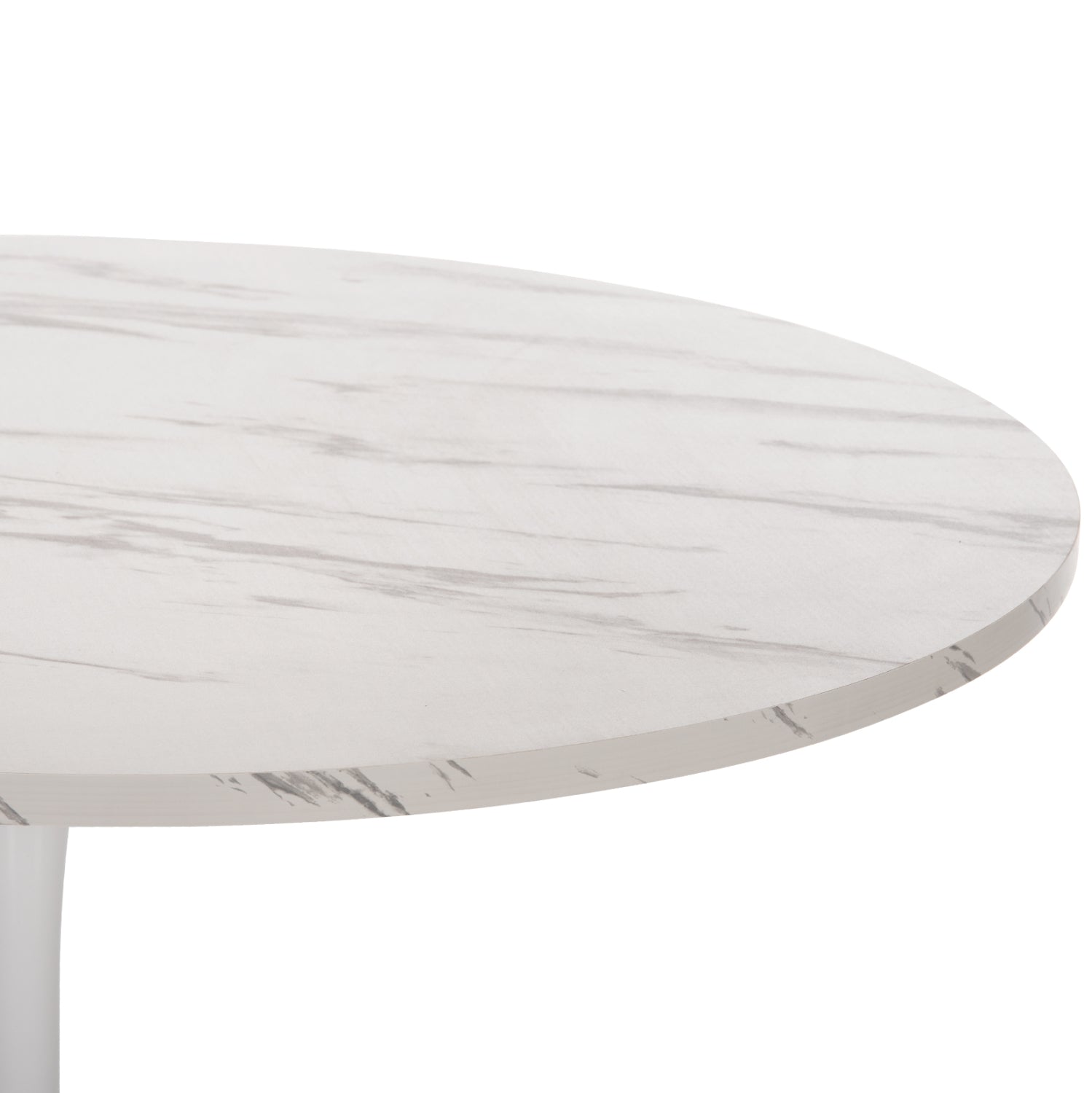 ΤΡΑΠΕΖΙ ΤΡΑΠΕΖΑΡΙΑΣ ROLLO HM9422.11 ΣΤΡΟΓΓΥΛΟ WHITE MARBLE Φ120x74Yεκ. - Pakobazaar