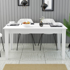 ΤΡΑΠΕΖΙ ΤΡΑΠΕΖΑΡΙΑΣ STANDARD HM9507.06 ΜΕΛΑΜΙΝΗ ΛΕΥΚΗ ΜΕ ΑΠΟΘΗΚ.ΧΩΡΟ 145x88x75Yεκ. - Pakobazaar