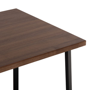 ΤΡΑΠΕΖΙ ΤΡΑΠΕΖΑΡΙΑΣ JAY HM9531 MDF ΚΑΡΥΔΙ-ΜΑΥΡA ΜΕΤΑΛΛΙΚΑ ΠΟΔΙΑ 120x70x76Υεκ. - Pakobazaar