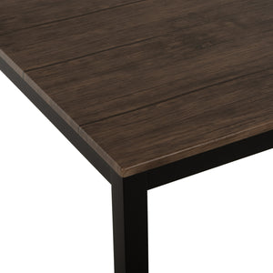 ΤΡΑΠΕΖΙ ΤΡΑΠΕΖΑΡΙΑΣ GOOSE HM9532 MDF ΚΑΡΥΔΙ-ΜΑΥΡΟ ΜΕΤΑΛΛΟ 120X80Χ75Yεκ. - Pakobazaar