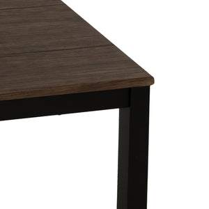 ΤΡΑΠΕΖΙ ΤΡΑΠΕΖΑΡΙΑΣ GOOSE HM9532 MDF ΚΑΡΥΔΙ-ΜΑΥΡΟ ΜΕΤΑΛΛΟ 120X80Χ75Yεκ. - Pakobazaar