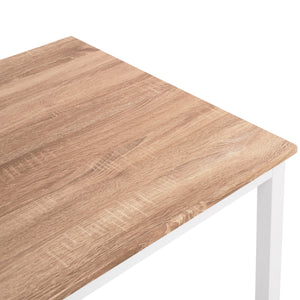 ΤΡΑΠΕΖΙ ΤΡΑΠΕΖΑΡΙΑΣ GOOSE HM9532.02 MDF SONAMA-ΛΕΥΚΟ ΜΕΤΑΛΛΟ 120X80Χ75Yεκ. - Pakobazaar