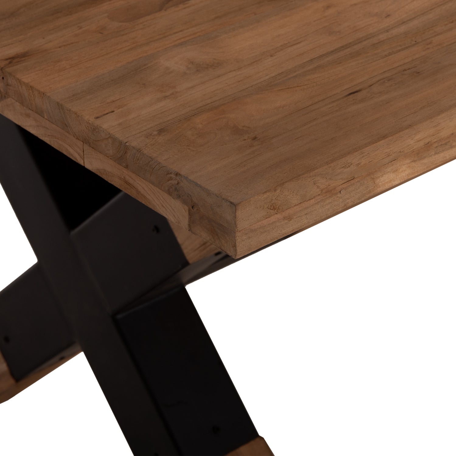 ΤΡΑΠΕΖΙ ΤΡΑΠΕΖΑΡΙΑΣ KATTE HM9557 ΜΑΣΙΦ ΞΥΛΟ ΤΕΑΚ-ΧΙΑΣΤΙ ΠΟΔΙΑ ΜΕ ΜΕΤΑΛΛΟ 250x100x78Υεκ. - Pakobazaar