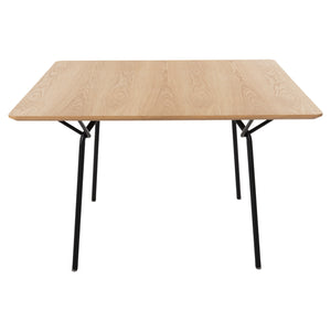 ΤΡΑΠΕΖΙ ΤΡΑΠΕΖΑΡΙΑΣ TRENK HM9614.01 MDF ΜΕ ΚΑΠΛΑΜΑ ΔΡΥΟΣ ΦΥΣΙΚΟ-ΜΑΥΡΟ ΜΕΤΑΛΛΟ 120x120x75Υεκ. - Pakobazaar