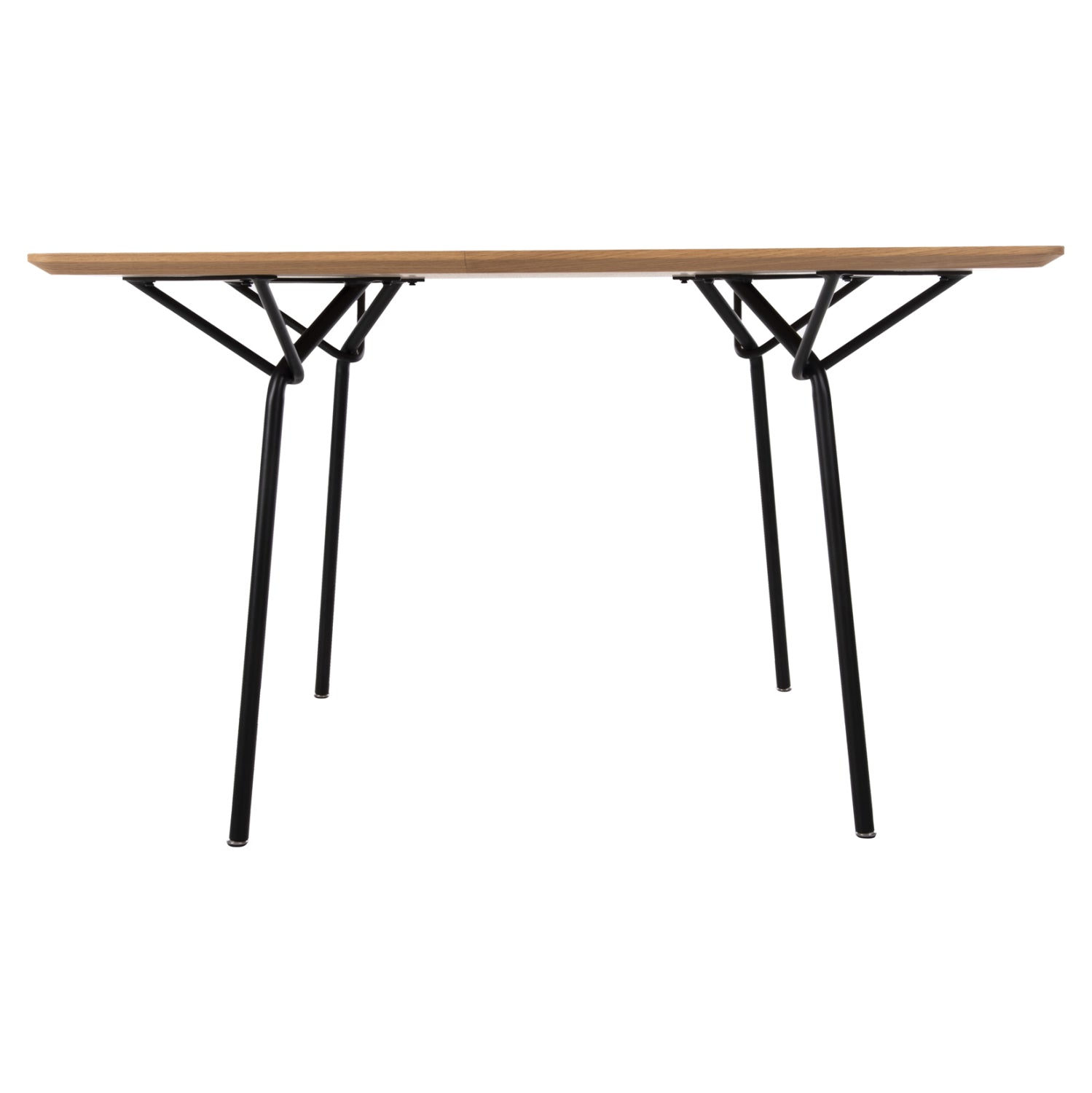 ΤΡΑΠΕΖΙ ΤΡΑΠΕΖΑΡΙΑΣ TRENK HM9614.01 MDF ΜΕ ΚΑΠΛΑΜΑ ΔΡΥΟΣ ΦΥΣΙΚΟ-ΜΑΥΡΟ ΜΕΤΑΛΛΟ 120x120x75Υεκ. - Pakobazaar