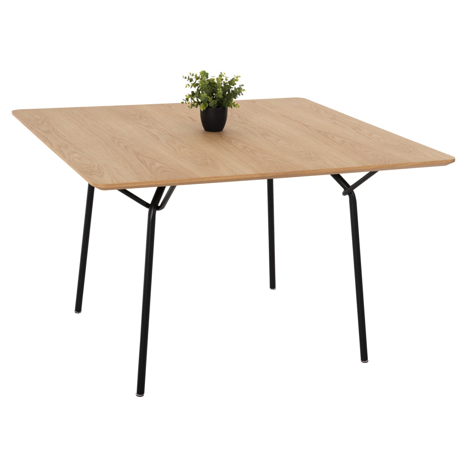 ΤΡΑΠΕΖΙ ΤΡΑΠΕΖΑΡΙΑΣ TRENK HM9614.01 MDF ΜΕ ΚΑΠΛΑΜΑ ΔΡΥΟΣ ΦΥΣΙΚΟ-ΜΑΥΡΟ ΜΕΤΑΛΛΟ 120x120x75Υεκ. - Pakobazaar