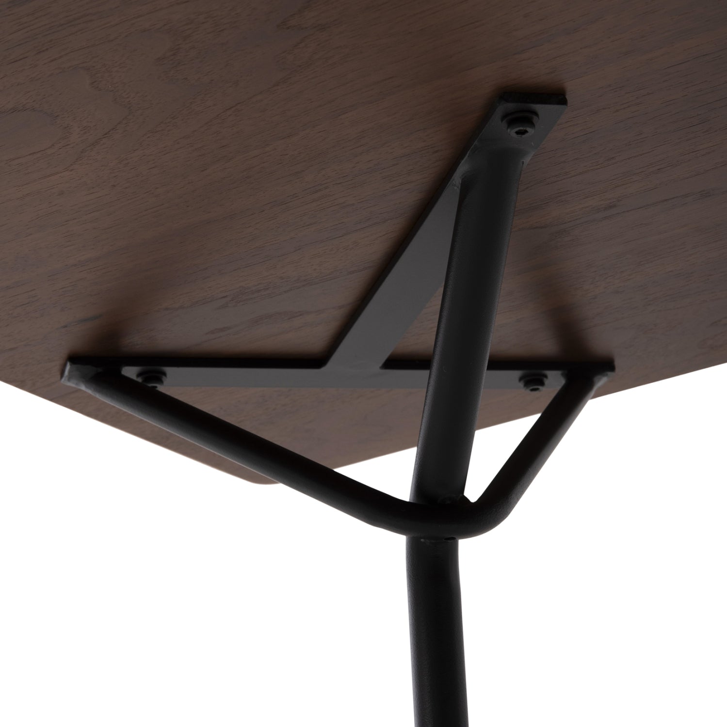 ΤΡΑΠΕΖΙ ΤΡΑΠΕΖΑΡΙΑΣ TRENK HM9614.02 MDF ΜΕ ΚΑΠΛΑΜΑ ΔΡΥΟΣ ΚΑΡΥΔΙ-ΜΑΥΡΟ ΜΕΤΑΛΛΟ 120x120x75Υεκ. - Pakobazaar