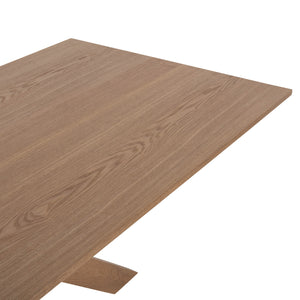 ΤΡΑΠΕΖΙ PAOLO HM9853 MDF ΜΕ ΚΑΠΛΑΜΑ ΦΡΑΞΙΝΟΥ-ΠΟΔΙΑ RUBBERWOOD-ΦΥΣΙΚΟ 180x90x75Yεκ - Pakobazaar