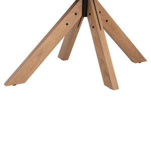 ΤΡΑΠΕΖΙ PAOLO HM9853 MDF ΜΕ ΚΑΠΛΑΜΑ ΦΡΑΞΙΝΟΥ-ΠΟΔΙΑ RUBBERWOOD-ΦΥΣΙΚΟ 180x90x75Yεκ - Pakobazaar