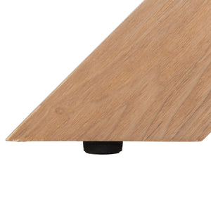 ΤΡΑΠΕΖΙ PAOLO HM9853 MDF ΜΕ ΚΑΠΛΑΜΑ ΦΡΑΞΙΝΟΥ-ΠΟΔΙΑ RUBBERWOOD-ΦΥΣΙΚΟ 180x90x75Yεκ - Pakobazaar