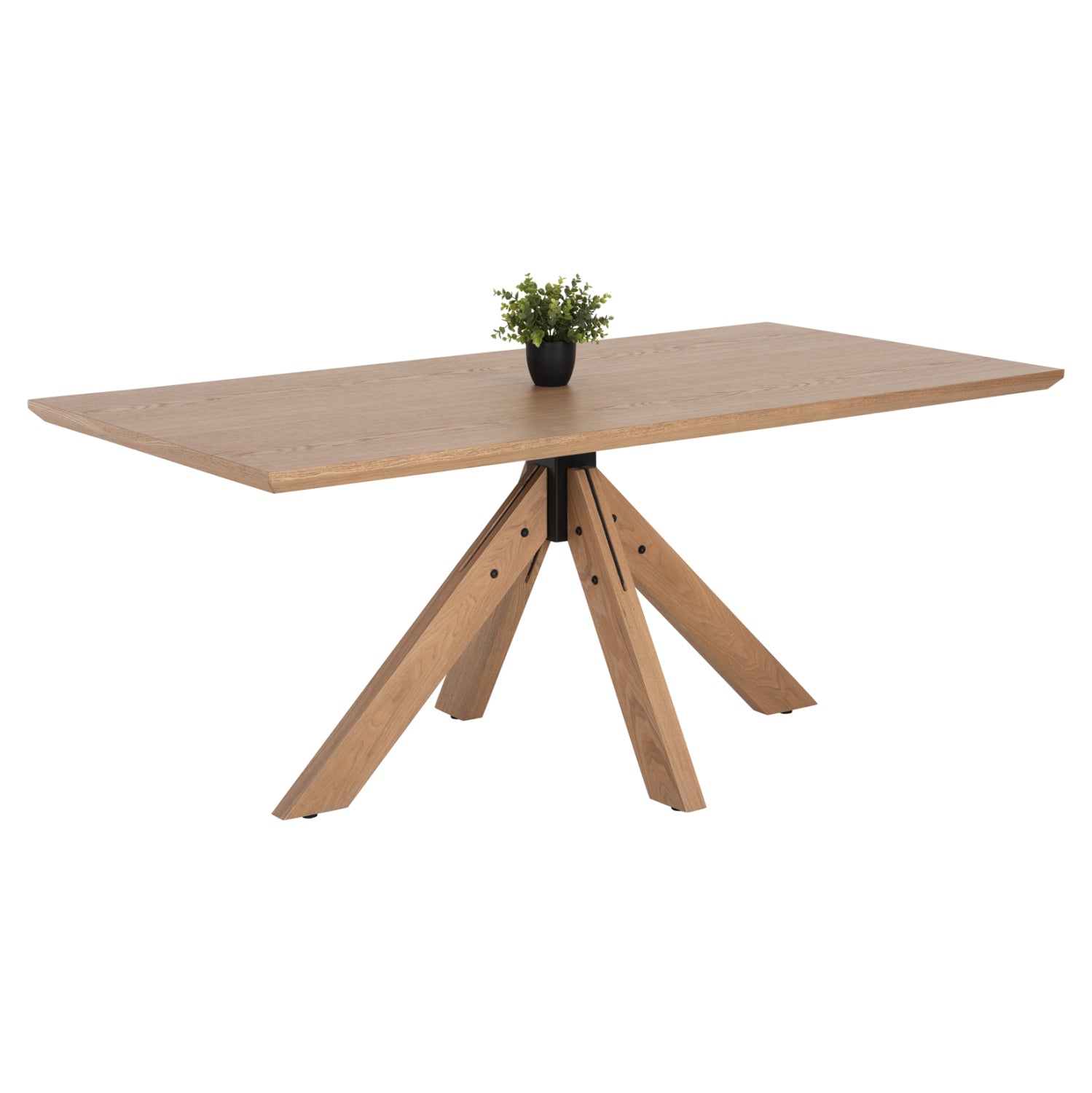 ΤΡΑΠΕΖΙ PAOLO HM9853 MDF ΜΕ ΚΑΠΛΑΜΑ ΦΡΑΞΙΝΟΥ-ΠΟΔΙΑ RUBBERWOOD-ΦΥΣΙΚΟ 180x90x75Yεκ - Pakobazaar