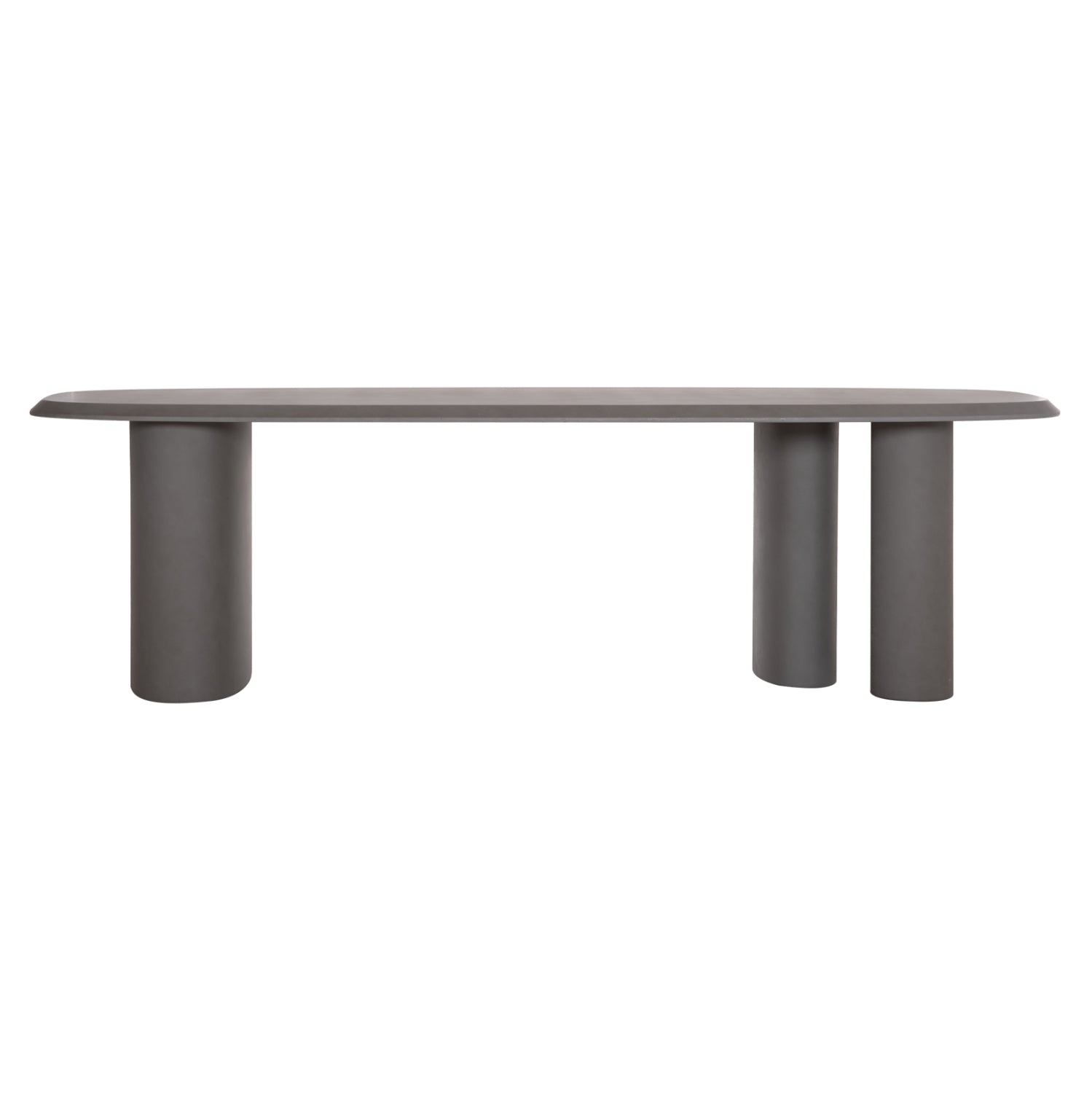 ΤΡΑΠΕΖΙ ΤΡΑΠΕΖΑΡΙΑΣ FIBER CEMENT ΟΒΑΛ GLEN HM6598.01 ΓΚΡΙ 260x95x75Υεκ - Pakobazaar