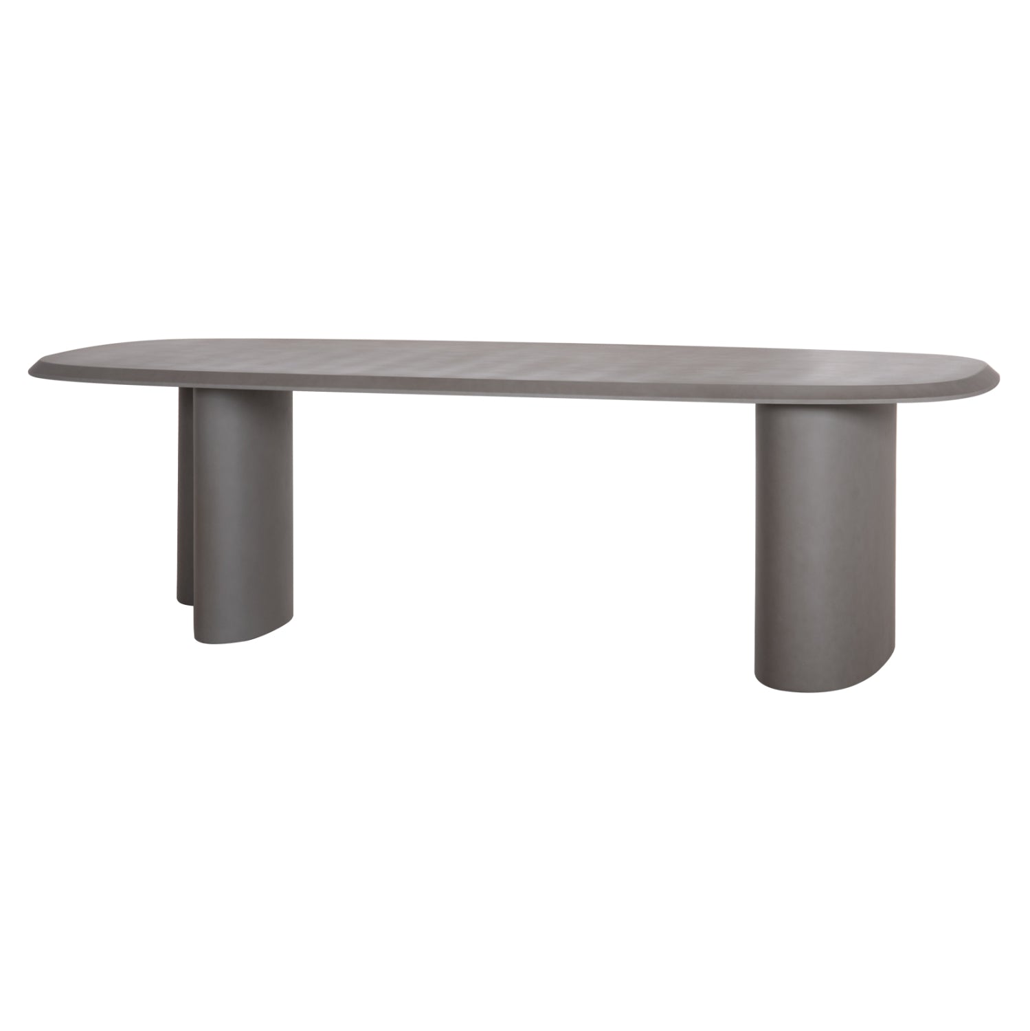 ΤΡΑΠΕΖΙ ΤΡΑΠΕΖΑΡΙΑΣ FIBER CEMENT ΟΒΑΛ GLEN HM6598.01 ΓΚΡΙ 260x95x75Υεκ - Pakobazaar