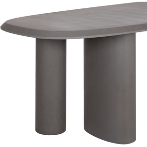 ΤΡΑΠΕΖΙ ΤΡΑΠΕΖΑΡΙΑΣ FIBER CEMENT ΟΒΑΛ GLEN HM6598.01 ΓΚΡΙ 260x95x75Υεκ - Pakobazaar