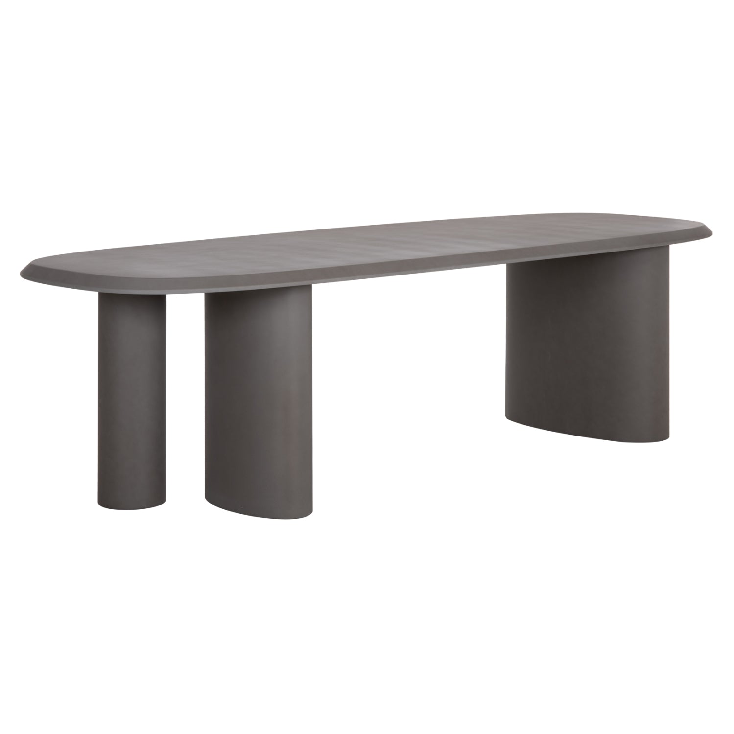 ΤΡΑΠΕΖΙ ΤΡΑΠΕΖΑΡΙΑΣ FIBER CEMENT ΟΒΑΛ GLEN HM6598.01 ΓΚΡΙ 260x95x75Υεκ - Pakobazaar