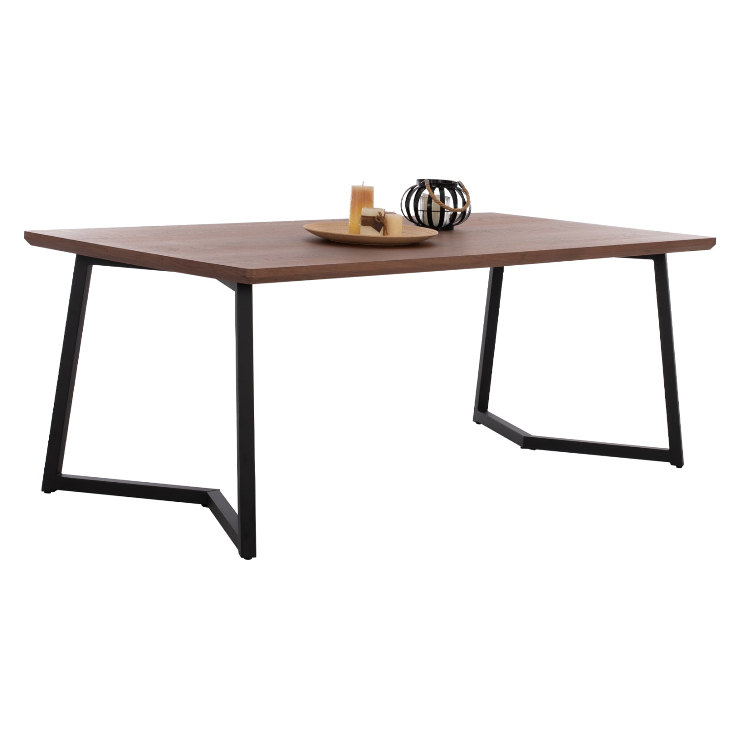 ΤΡΑΠΕΖΙ ΤΡΑΠΕΖΑΡΙΑΣ JAY HM9304.02 ΚΑΠΛΑΜΑΣ ΚΑΡΥΔΙΑΣ ΡΟΥΣΤΙΚ ΣΤΥΛ 200x100x75 εκ. - Pakobazaar