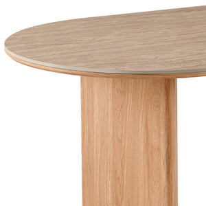 ΤΡΑΠΕΖΙ ΤΡΑΠΕΖΑΡΙΑΣ ΟΒΑΛ METIL HM18467.05 SINTERED STONE TOP--MDF ΠΟΔΙΑ 180x90x75Υεκ - Pakobazaar