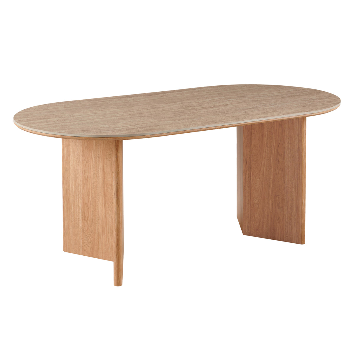 ΤΡΑΠΕΖΙ ΤΡΑΠΕΖΑΡΙΑΣ ΟΒΑΛ METIL HM18467.05 SINTERED STONE TOP--MDF ΠΟΔΙΑ 180x90x75Υεκ - Pakobazaar