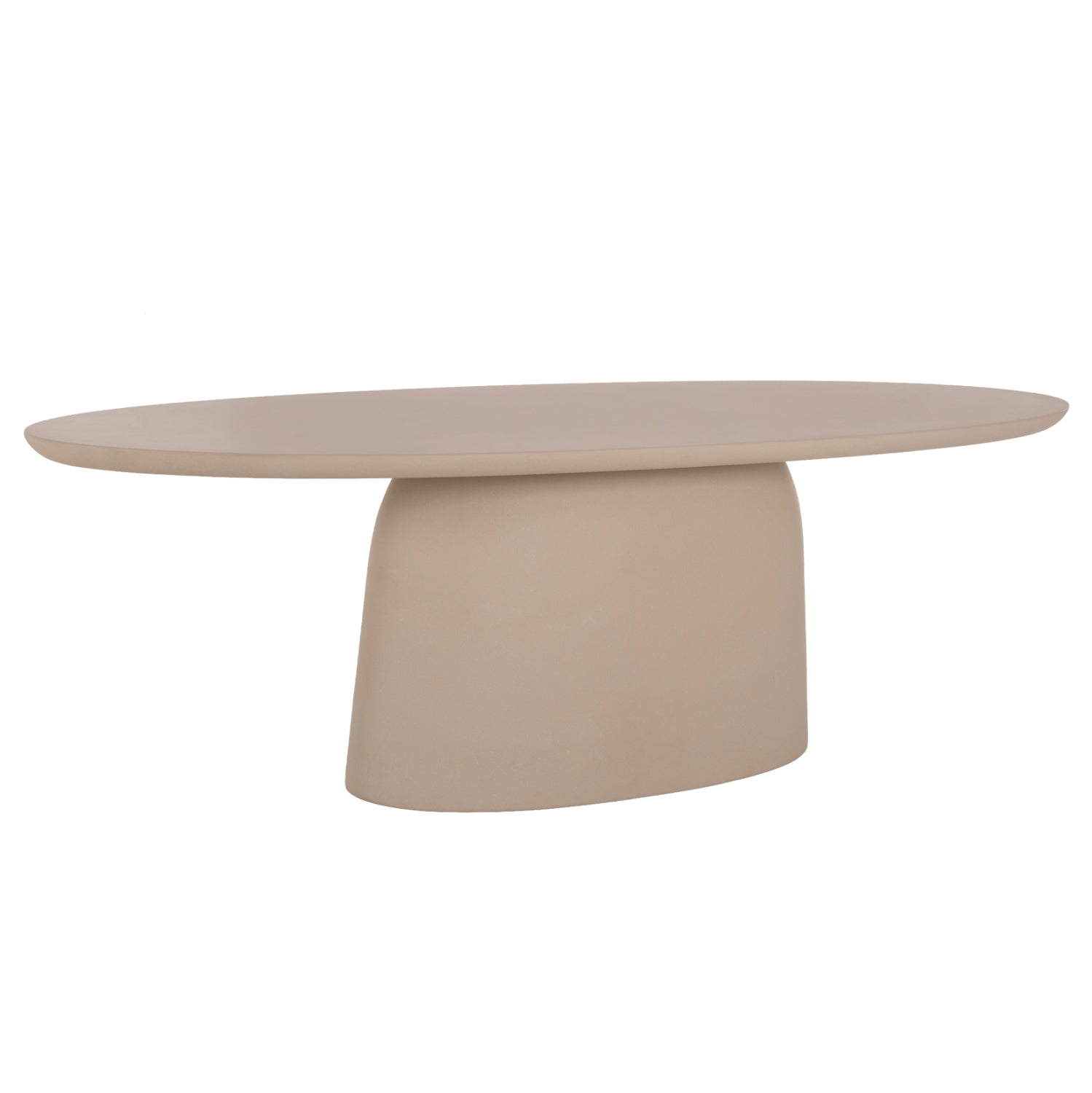 ΤΡΑΠΕΖΙ ΤΡΑΠΕΖΑΡΙΑΣ ΟΒΑΛ BRECCAN HM6576.02 ΜΠΕΖ FIBER CEMENT 200x100x75Υεκ. - Pakobazaar