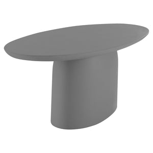 ΤΡΑΠΕΖΙ ΤΡΑΠΕΖΑΡΙΑΣ ΟΒΑΛ BRECCAN HM6577.01 ΓΚΡΙ FIBER CEMENT 240x100x75Υεκ. - Pakobazaar